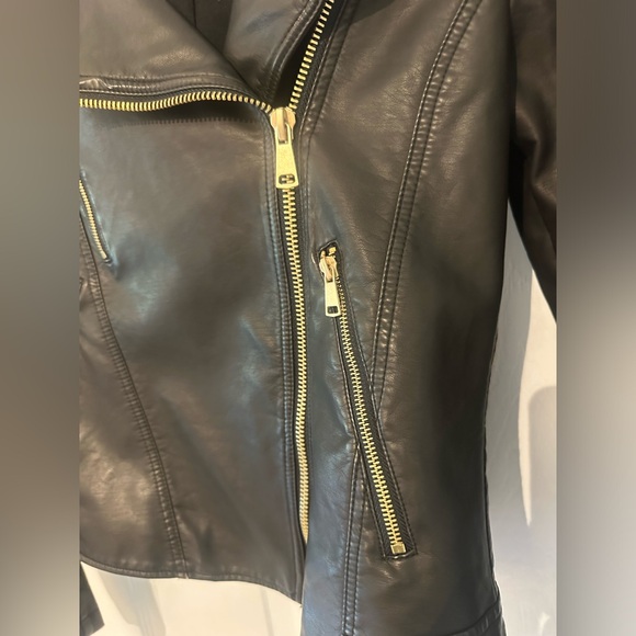 FREE PEOPLE Harriett Hooded Faux Leather Moto Jacket - Picture 7 of 12